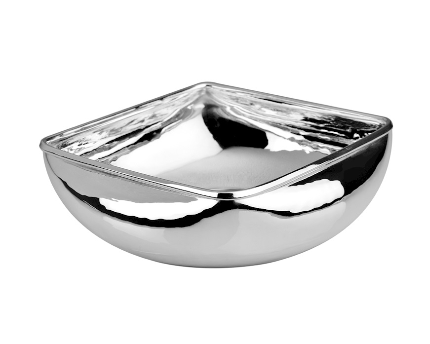 Square bowl silver Selezione Zanolli