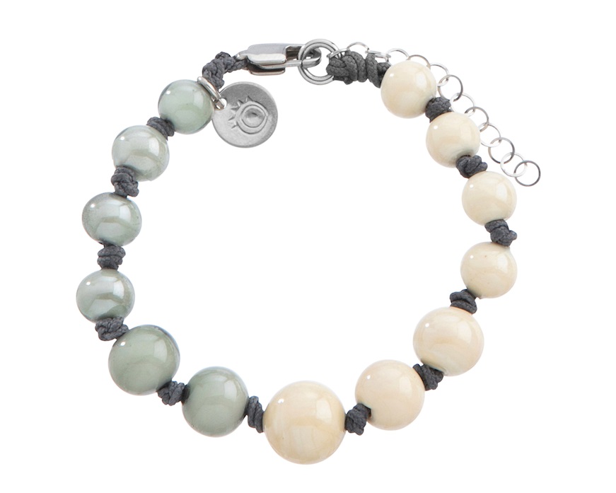 Bracciale Aqua vetro di Murano avorio Murrina Murano Venezia