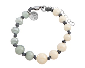 Bracciale Aqua vetro di Murano avorio Murrina Murano Venezia