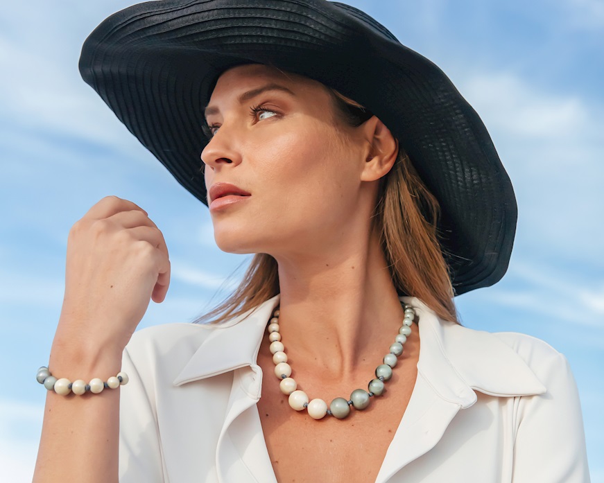 Bracciale Aqua vetro di Murano avorio Murrina Murano Venezia