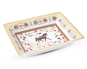 Valet tray Cheval porcelain Pozzi Milano