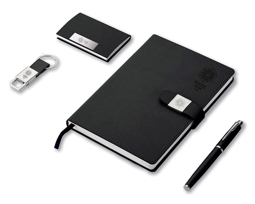 Set ufficio 5 pezzi nero Pozzi Milano