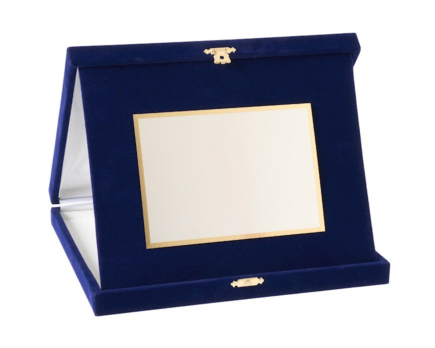 Targa silver plated con astuccio in velluto Selezione Zanolli