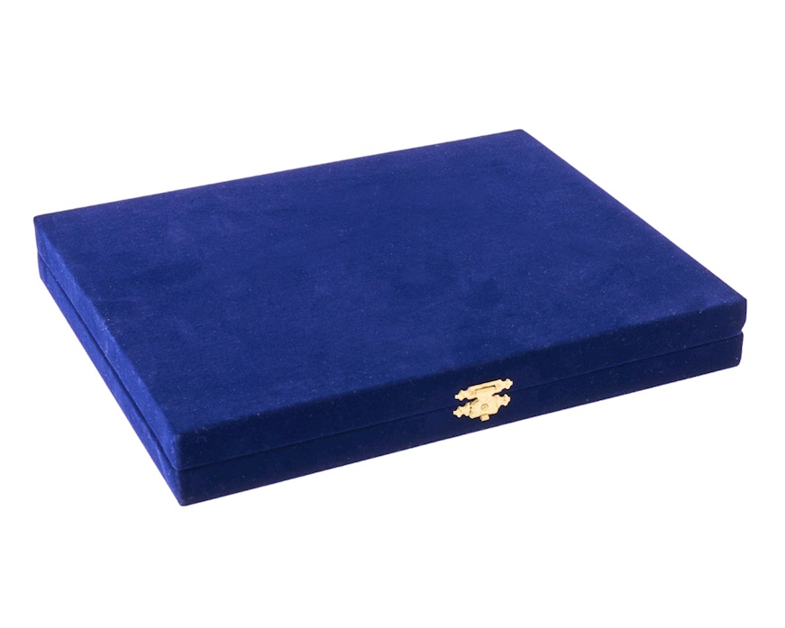 Targa silver plated con astuccio in velluto Selezione Zanolli