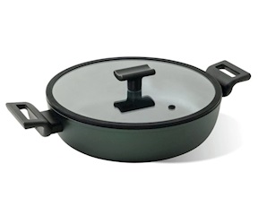 Low saucepan Titan Pro Green with lid Sambonet