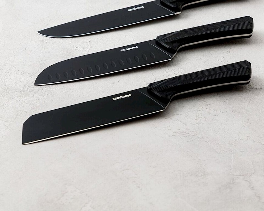 Butcher's Sickle Black Edge steel Sambonet