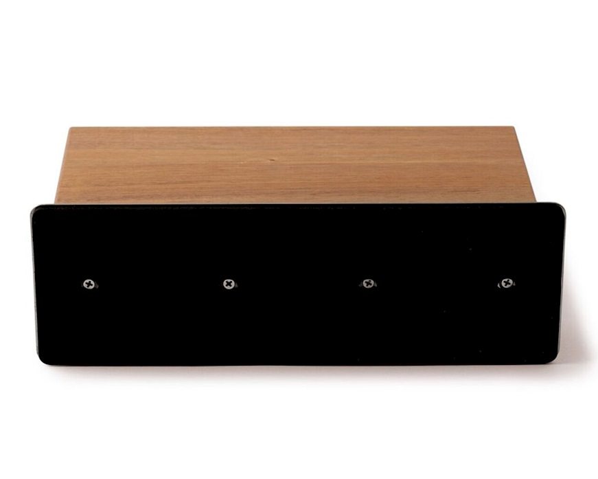 Magnetic knife block Black Edge steel acacia Sambonet