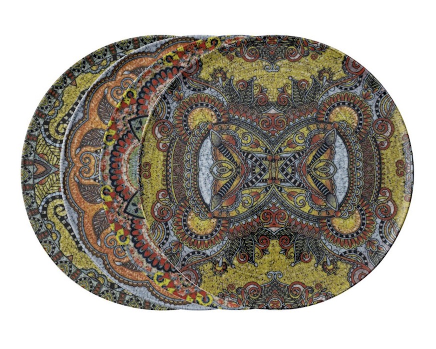 Set piatti pizza Mandala porcellana 4 pezzi Sambonet