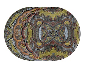 Set piatti pizza Mandala porcellana 4 pezzi Sambonet