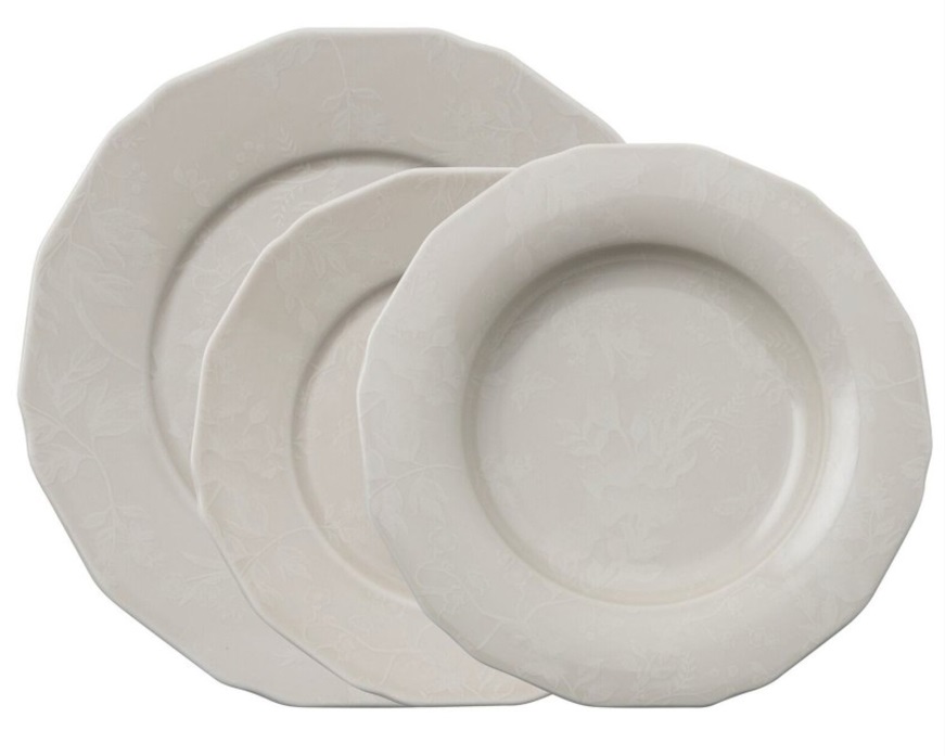 Servizio piatti Garden Antique Rose porcellana 12 pezzi Sambonet