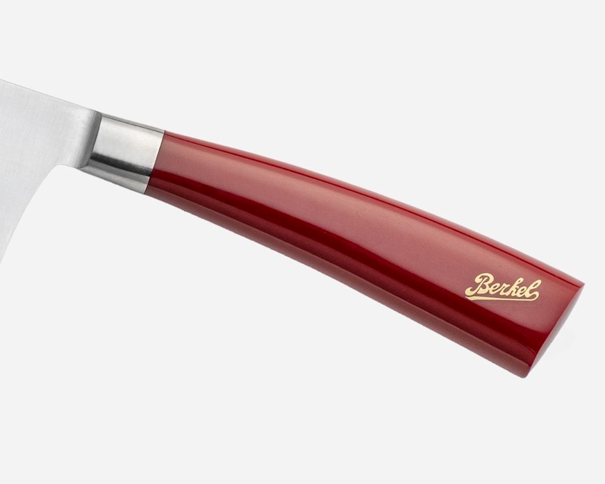 Coltello cuoco cinese Elegance acciaio con manico rosso Berkel