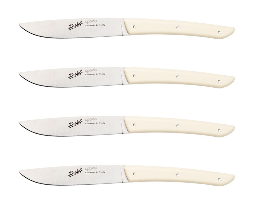 Set coltelli bistecca Color acciaio crema 4 pezzi Berkel