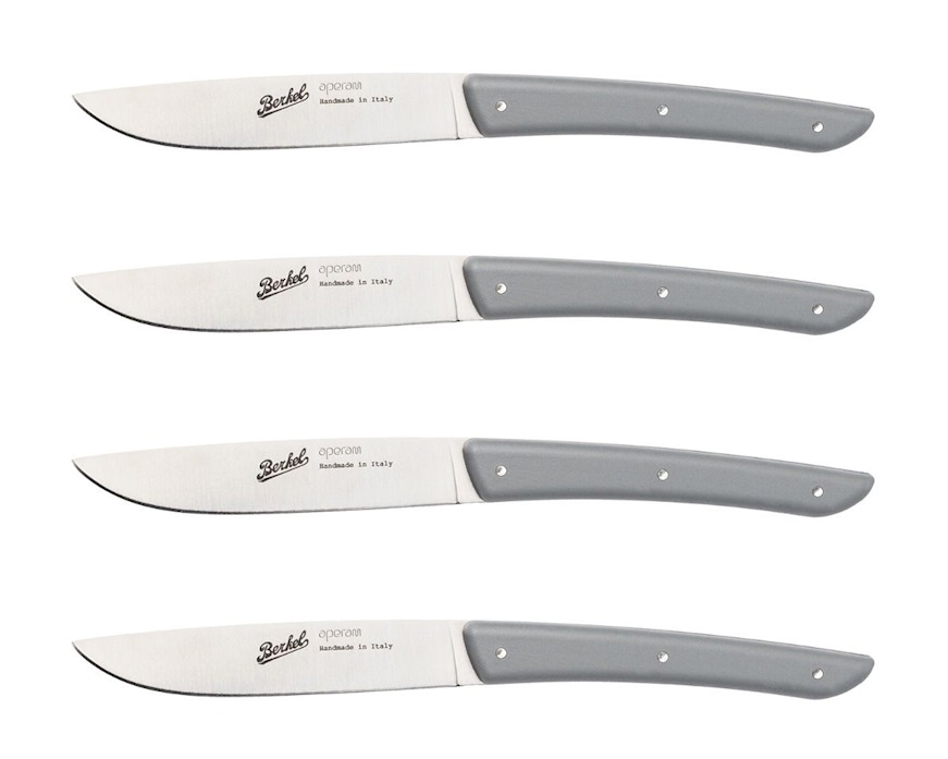 Set coltelli bistecca Color acciaio grigio 4 pezzi Berkel