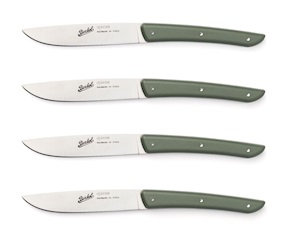 Set coltelli bistecca Color acciaio verde 4 pezzi Berkel