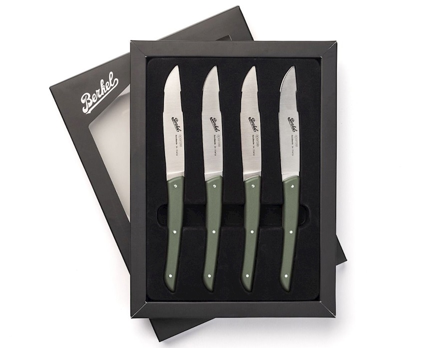 Set coltelli bistecca Color acciaio verde 4 pezzi Berkel