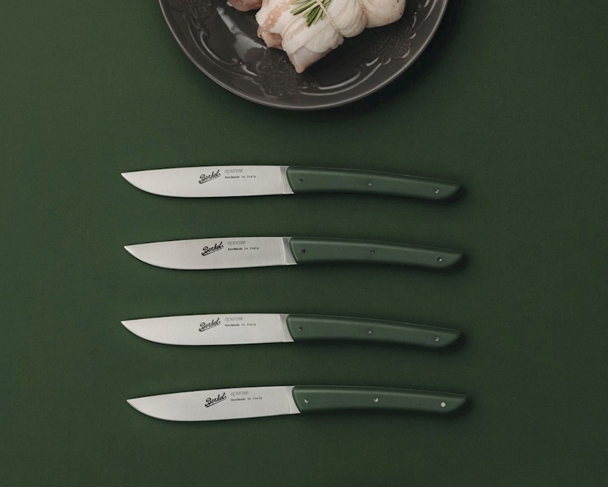 Set coltelli bistecca Color acciaio verde 4 pezzi Berkel