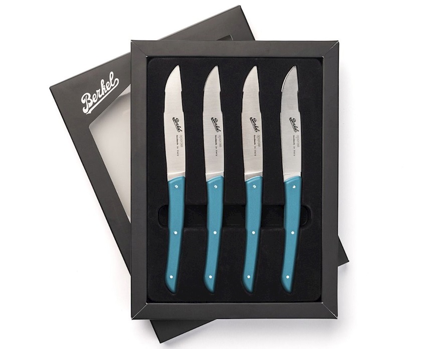 Set coltelli bistecca Color acciaio blu petrolio 4 pezzi Berkel