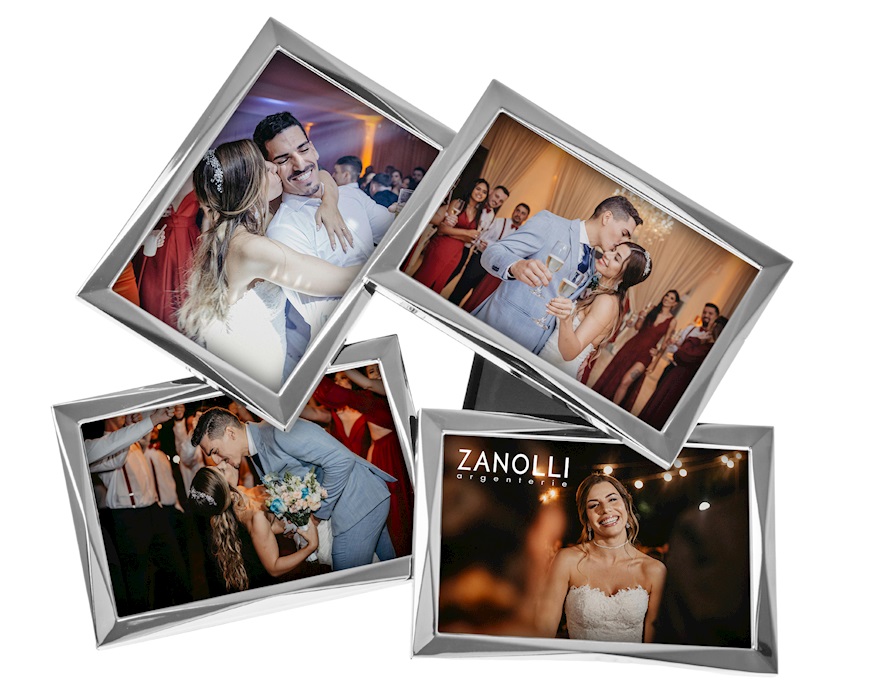 Portafoto multiplo in metallo lucido Selezione Zanolli