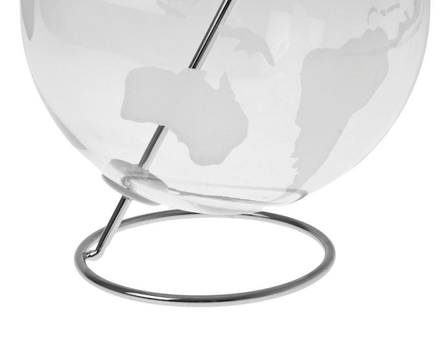 Mappamondo in vetro con mappa serigrafata Selezione Zanolli