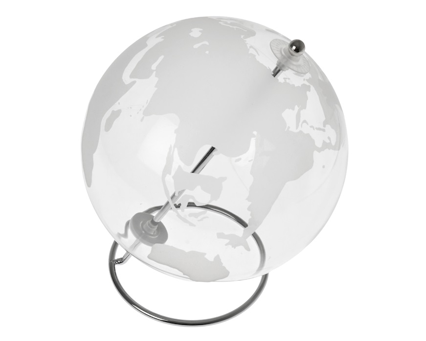 Mappamondo in vetro con mappa serigrafata Selezione Zanolli