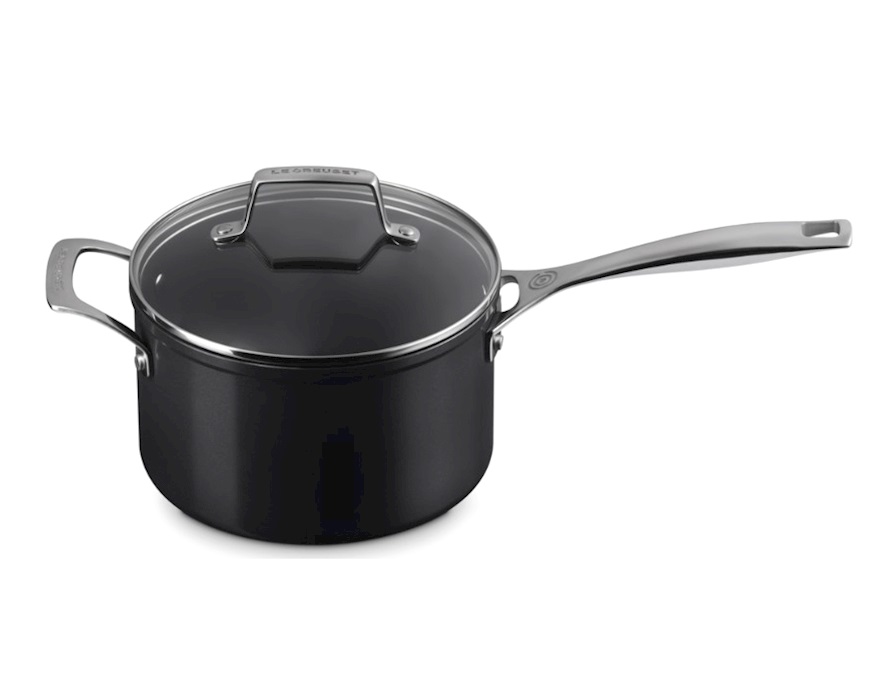 Casseruola manico lungo Essential in ceramica antiaderente con coperchio Le Creuset