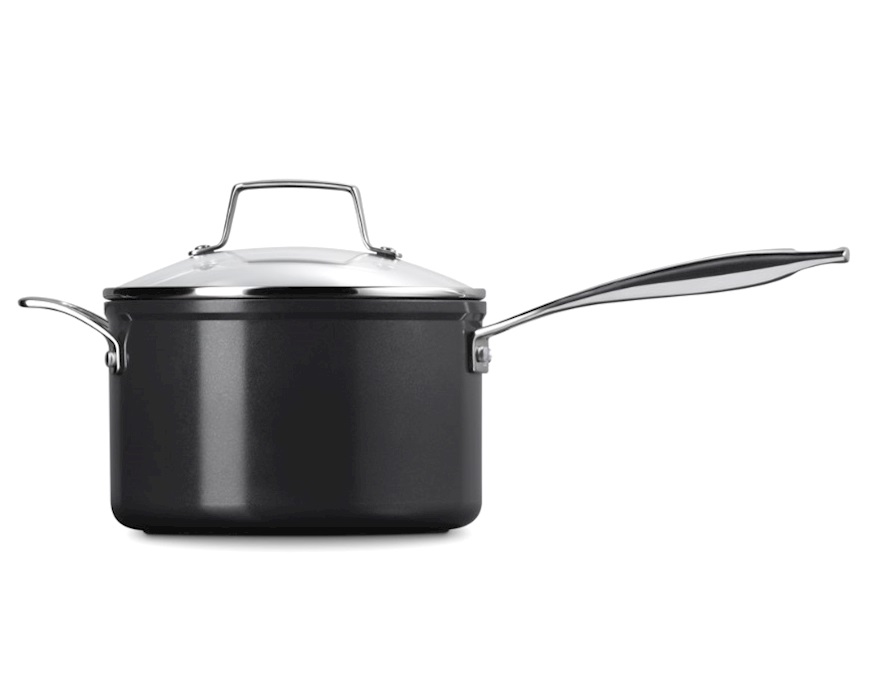 Casseruola manico lungo Essential in ceramica antiaderente con coperchio Le Creuset