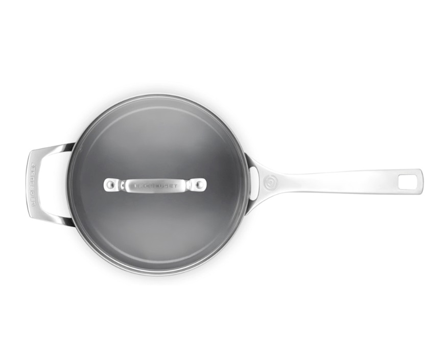 Casseruola manico lungo Essential in ceramica antiaderente con coperchio Le Creuset