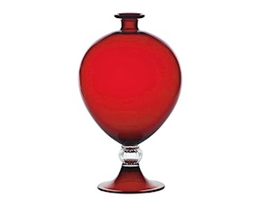 Vaso Veronese vetro di Murano rosso Venini