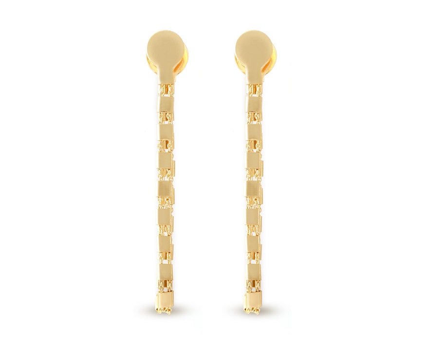 Pendant earrings Seta in gilded bronze Unoaerre