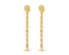 Pendant earrings Seta in gilded bronze Unoaerre