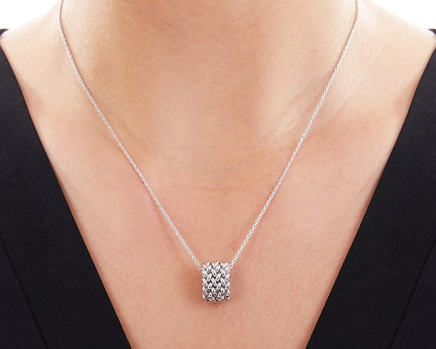Necklace Chicco silver with rhodium pendant Unoaerre