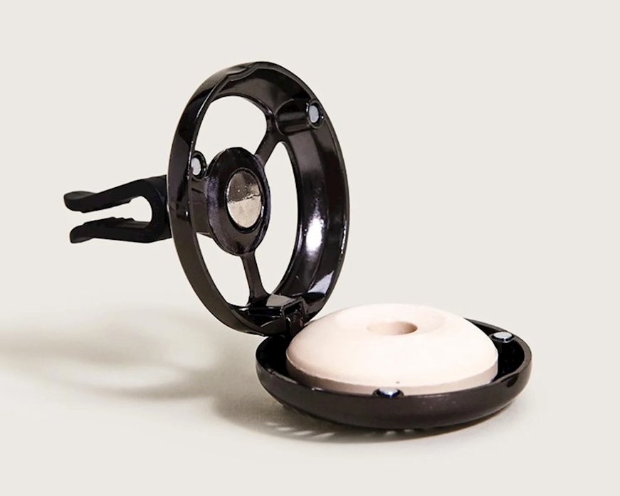 Car diffuser Gun Metal with Liliflora refill Maison Berger Paris