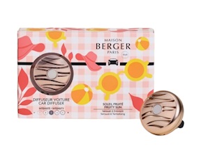 Car diffuser Estivale with Soleil Fruite refill Maison Berger Paris