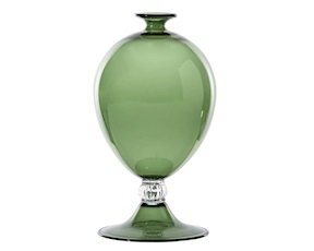 Vaso Veronese vetro di Murano verde mela Venini