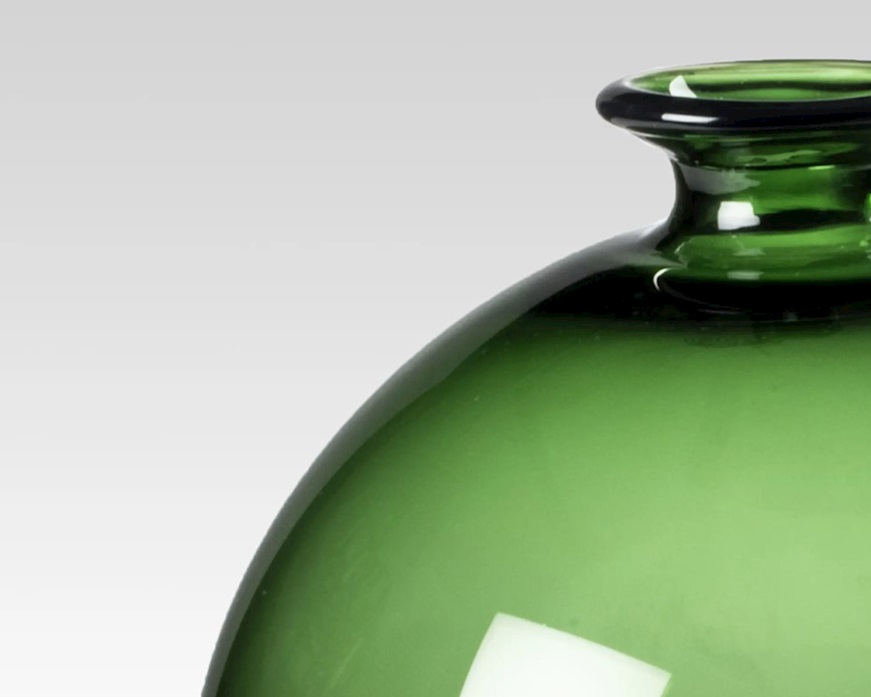 Vaso Veronese vetro di Murano verde mela Venini