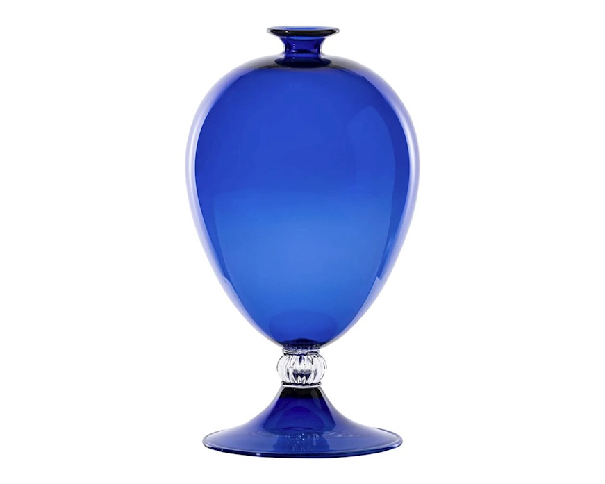 Vaso Veronese vetro di Murano zaffiro Venini