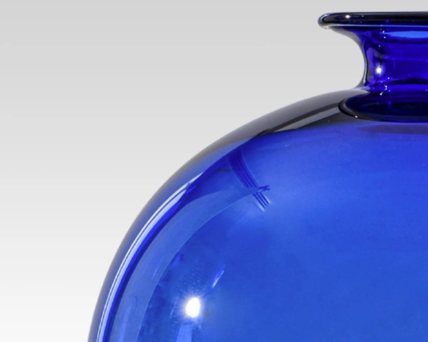Vaso Veronese vetro di Murano zaffiro Venini