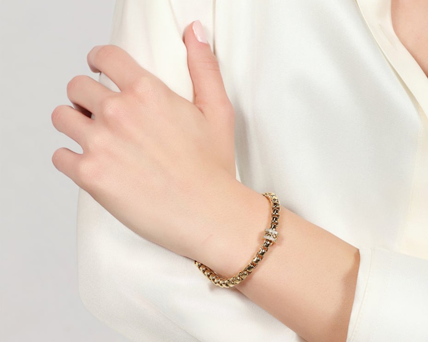 Bracelet Classica in gilded bronze Unoaerre