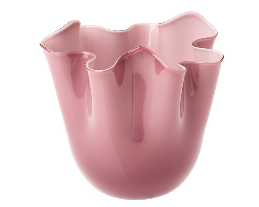 Vaso Fazzoletto vetro di Murano ametista Venini