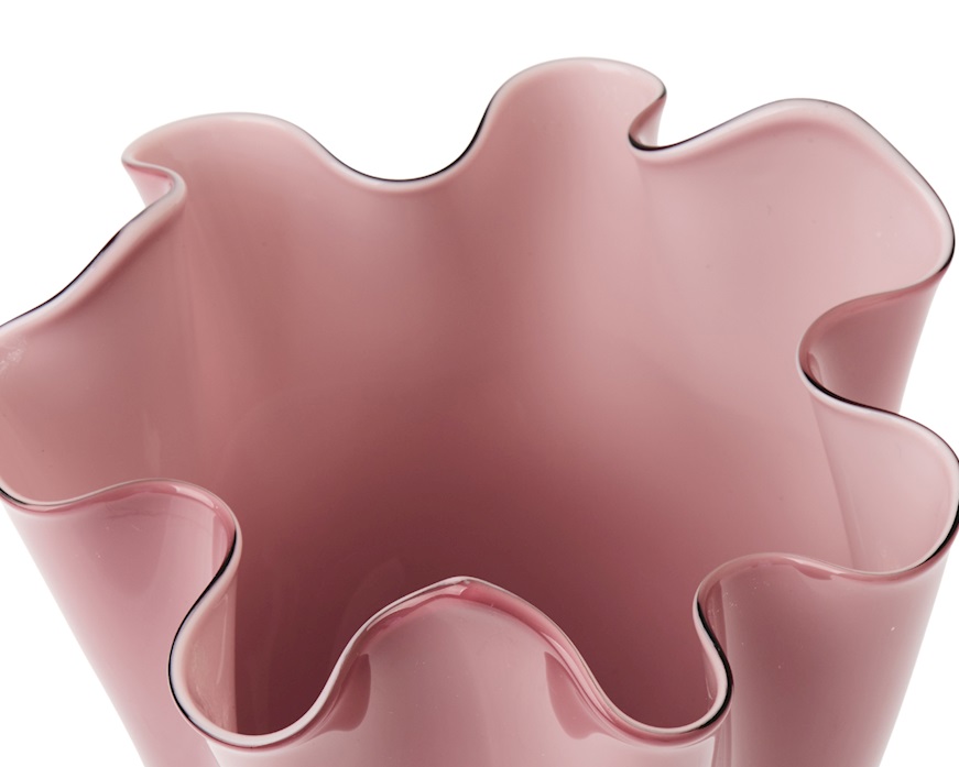 Vaso Fazzoletto vetro di Murano ametista Venini