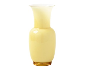 Vaso Opalino vetro di Murano burro e lattimo Venini