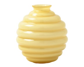 Vaso Decò vetro di Murano burro Venini