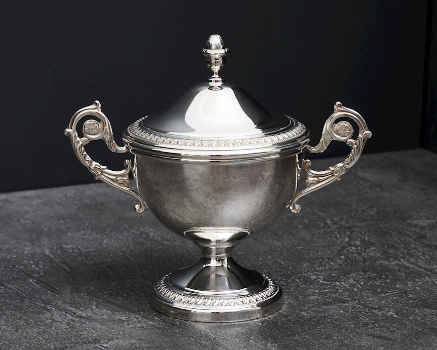 Sugar bowl silver 169 grammi in Empire style Zanolli Vintage