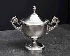 Sugar bowl silver 169 grammi in Empire style Zanolli Vintage