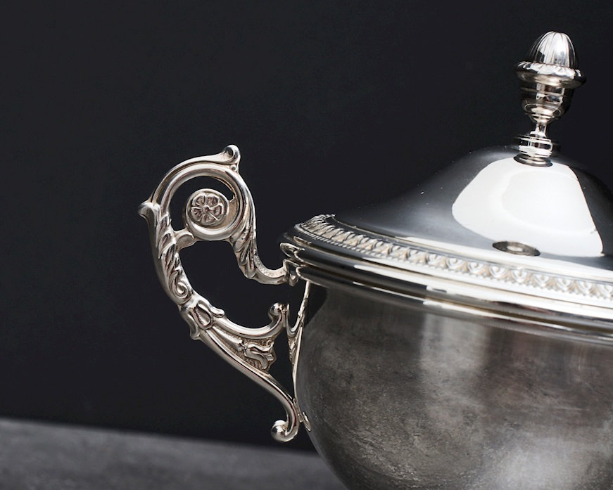 Sugar bowl silver 169 grammi in Empire style Zanolli Vintage
