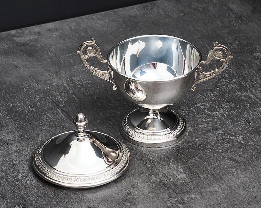 Sugar bowl silver 169 grammi in Empire style Zanolli Vintage