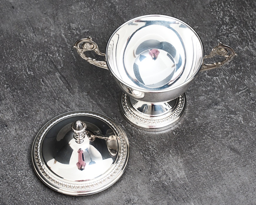 Sugar bowl silver 169 grammi in Empire style Zanolli Vintage