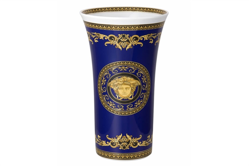 Vase Medusa Blue porcelain Versace