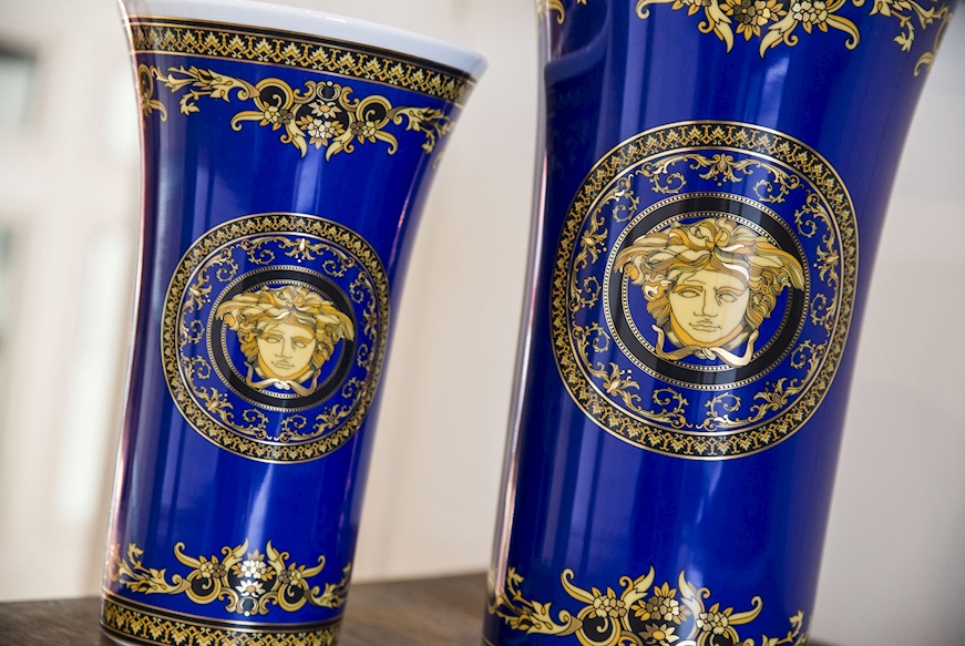 Vaso Medusa Blue porcellana Versace