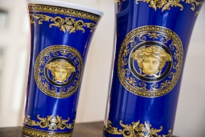 Vase Medusa Blue porcelain Versace